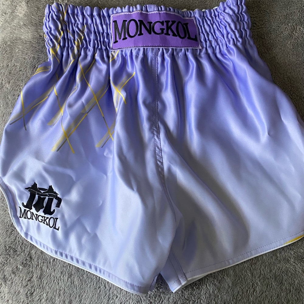 Women's Purple and White fight Shorts